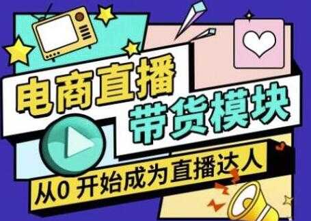 大鹏《电商直播带货培训视频》教你系统学习直播带货各环节技巧和套路-冒泡网