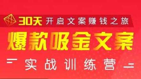 安顿文案写作《爆款吸金文案》实战训练营，30天开启文案赚钱之旅-冒泡网