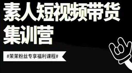 夜草与千里马《素人短视频带货集训营》培训课程视频-冒泡网