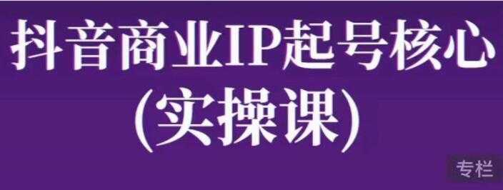 《抖音商业IP起号核心实操课》带你玩转算法，流量，内容，架构，变现-冒泡网