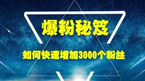 王通《爆粉秘笈》如何快速增加3000个精准粉丝-冒泡网