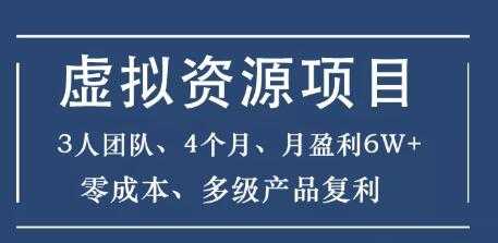 暴疯团队虚拟资源项目，3人团队，4个月，月盈利6W+，高客单价、多产品复利-冒泡网