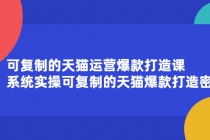 可复制的天猫运营爆款打造课，系统实操可复制的天猫爆款打造密码-冒泡网