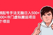 中视频起号手法无脑日入500+日入300+冷门虚拟搬运项目-冒泡网