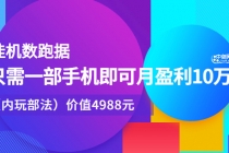 挂机跑数据，只需一部手机即可月盈利10万＋-冒泡网