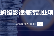 保姆级影视搬砖副业项目 无脑操作月入5000+-冒泡网