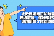 大致保姆级正价起号详细教程，保姆级教学，堪称嚼碎了喂给你吃-冒泡网