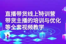 直播带货线上特训营：带货主播的培训与优化等全套视频教学-冒泡网