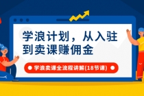 学浪计划，从入驻到卖课赚佣金，学浪卖课全流程讲解-冒泡网