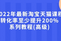 2022年最新淘宝天猫课程-转化率至少提升200%系列教程(高级)-冒泡网