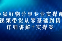 小猛好物分享专业实操课，短视频带货从零基础到精通，详细讲解+实操案-冒泡网