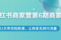 小红书商家营第6期商家版，21天带货陪跑课，让商家丢掉付流量-冒泡网