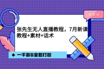 张先生无人直播教程，7月新课，教程素材话术一千多G全套打包-冒泡网