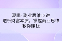 夏鹏·副业思维12讲，透析财富本质，掌握商业思维，教你赚钱-冒泡网