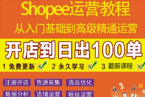 shopee运营教程：从入门基础到高级精通，开店到日出100单-冒泡网