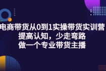 电商带货从0到1实操带货实训营：提高认知，少走弯路，做一个专业带货主播-冒泡网