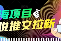 【高端精品】外面收费6880的小说推文拉新项目，个人工作室可批量做-冒泡网