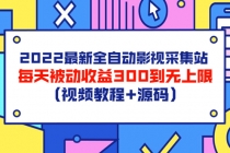 2022最新全自动影视采集站，每天被动收益300到无上限-冒泡网