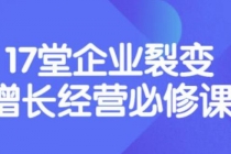 张琦《盈利增长17堂必修课》企业裂变增长的经营智慧，带你了解增长的本质-冒泡网