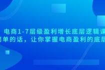 电商1-7层级盈利增长底层逻辑课：用简单的话，让你掌握电商盈利的底层逻辑-冒泡网