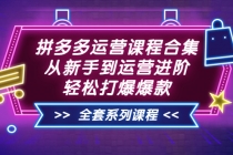 拼多多运营课程合集：从新手到运营进阶，轻松打爆爆款-冒泡网