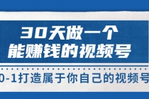 30天做一个能赚钱的视频号，从0-1打造属于你自己的视频号 (14节)-冒泡网