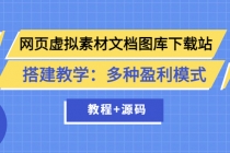 网页虚拟素材文档图库下载站搭建教学：多种盈利模式-冒泡网