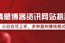 情感博客资讯网站搭建教学，小白也可上手，多种盈利赚钱模式-冒泡网