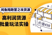 闲鱼陪跑营之攻货源：高利润货源批量玩法，月入过万实操-冒泡网