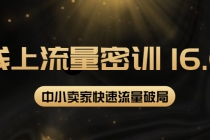 2022秋秋线上流量密训16.0：包含 暴力引流10W+中小卖家流量破局技巧 等等！-冒泡网