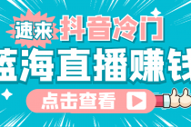 最新抖音冷门简单的蓝海直播赚钱玩法，流量大知道的人少，可做到全无人直播-冒泡网