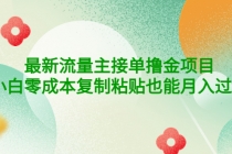 公众号最新流量主接单撸金项目，小白零成本复制粘贴也能月入过万-冒泡网