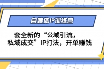 自媒体IP训练营(12+13期)一套全新的“公域引流，私域成交”IP打法 开单赚钱-冒泡网