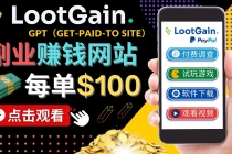 做调查下载APP, 玩游戏赚钱 – 通过GPT每单100美元-冒泡网