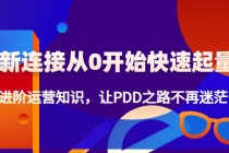 新连接从0开始快速起量：进阶运营知识，让PDD之路不再迷茫！-冒泡网