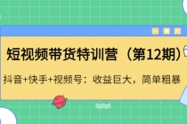 短视频带货特训营抖音+快手+视频号：收益巨大，简单粗暴！-冒泡网