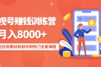 影视号赚钱训练营：月入8000+从账号定位到素材到创作到热门全套课程-冒泡网