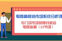 电商高利润市场系统分析课：专门讲市场的赚钱机会，电商必看-冒泡网