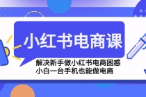 小红书电商课程，解决新手做小红书电商困惑，小白一台手机也能做电商-冒泡网