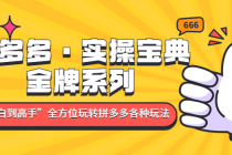 拼多多·实操宝典：金牌系列“小白到高手”带你全方位玩转拼多多各种玩法-冒泡网