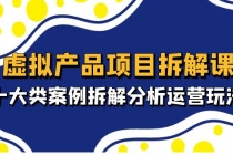 虚拟产品项目拆解课，十大类案例拆解分析运营玩法-冒泡网