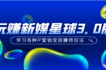 《玩赚新媒星球3.0版》学习各种IP营销变现赚钱玩法-冒泡网