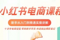 小红书电商新手入门到精通实操课，从入门到精通做爆款笔记，开店运营-冒泡网