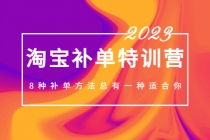 2023最新淘宝补单特训营，8种补单方法总有一种适合你！-冒泡网