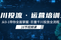 千川投流·运营培训班：从0-1带你全面掌握·巨量千川投放全流程！-冒泡网