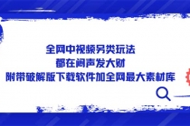 全网中视频另类玩法，都在闷声发大财，附带破解版下载软件加全网最大素材库-冒泡网