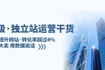 亿级·独立站运营干货：全面提升网站·转化率超过4%，轻松大卖 用数据说话-冒泡网