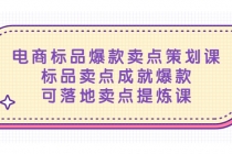 电商标品爆款卖点策划课，标品卖点成就爆款，可落地卖点提炼课-冒泡网