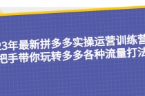 23年最新拼多多实操运营训练营：手把手带你玩转多多各种流量打法！-冒泡网