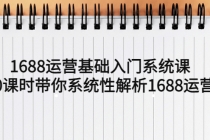 1688运营基础入门系统课，20课时带你系统性解析1688运营-冒泡网